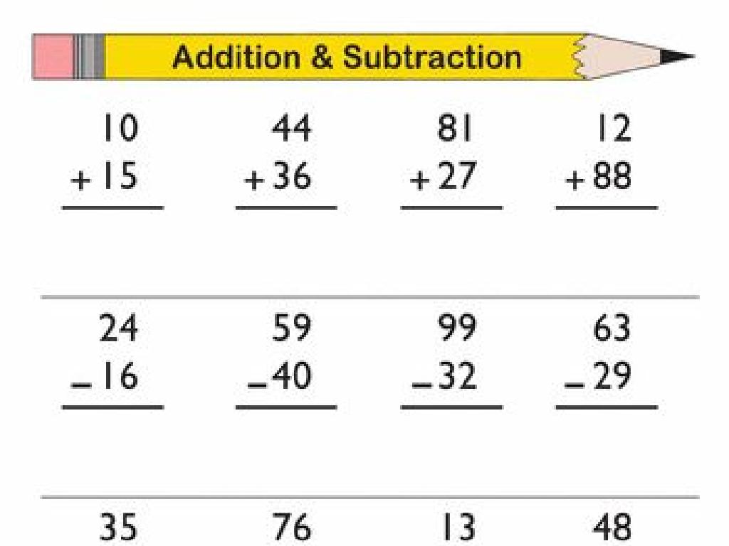 math addition subtraction