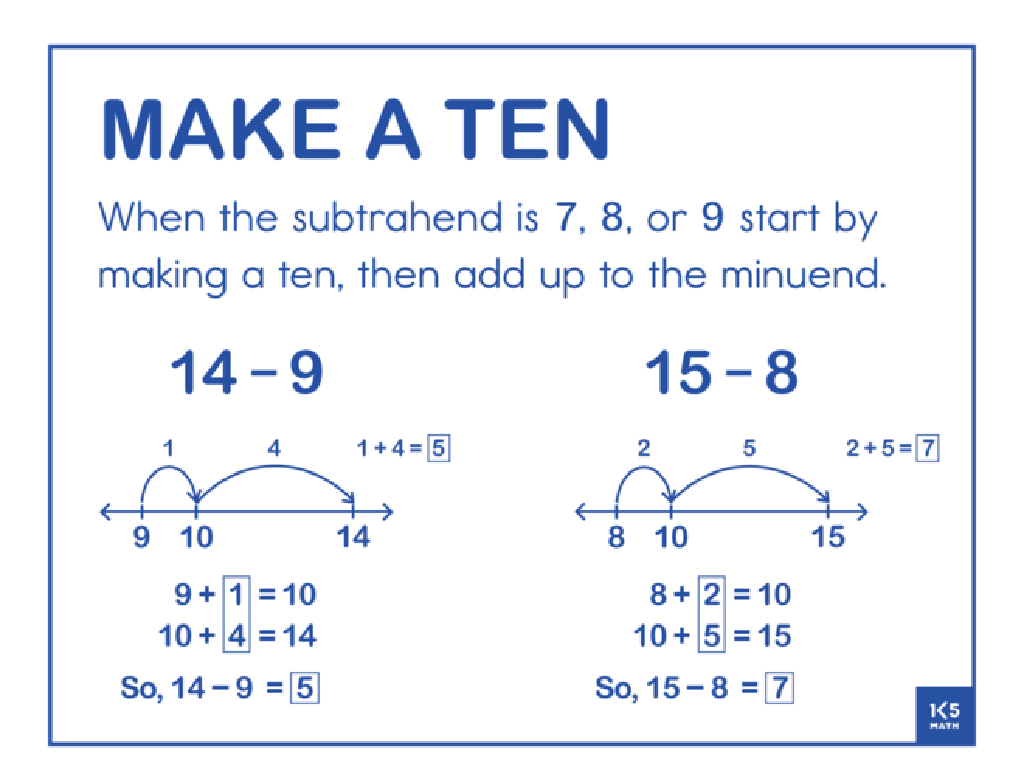 subtraction make ten