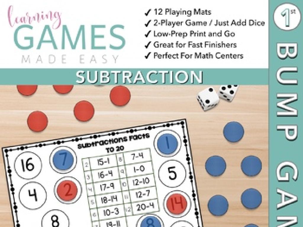 subtraction game chips dice