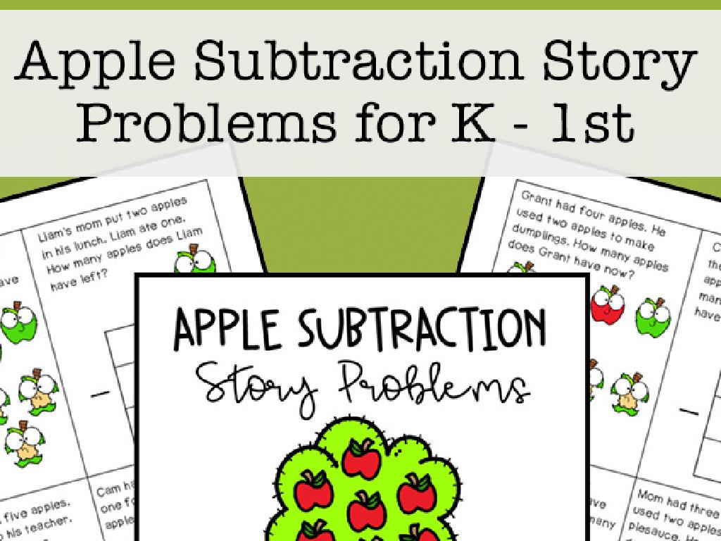 apple subtraction problems