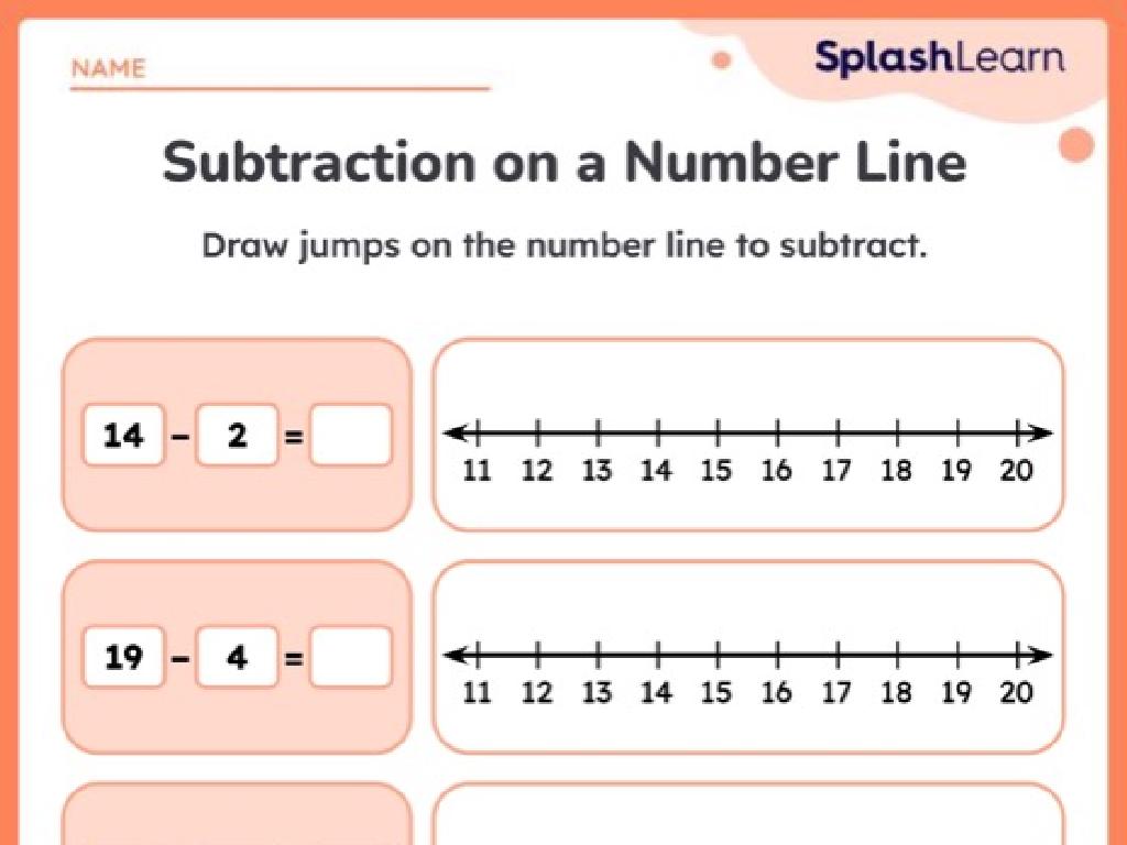 number line subtraction