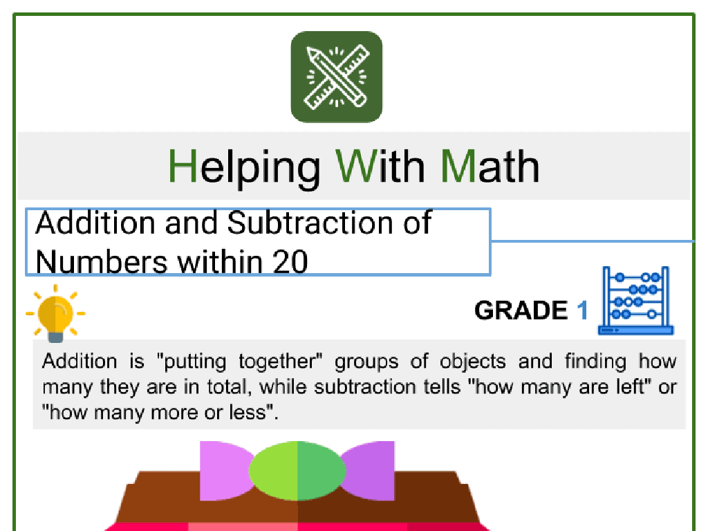 grade 1 math operations