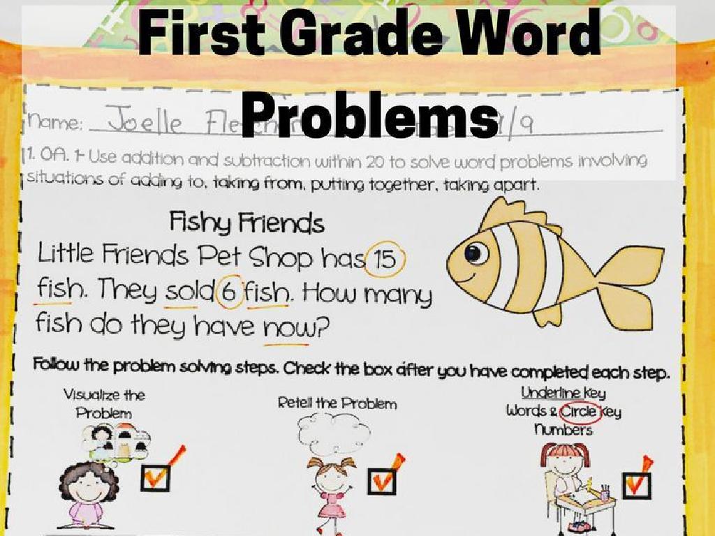 fish word problem worksheet