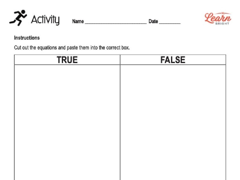 true false worksheet