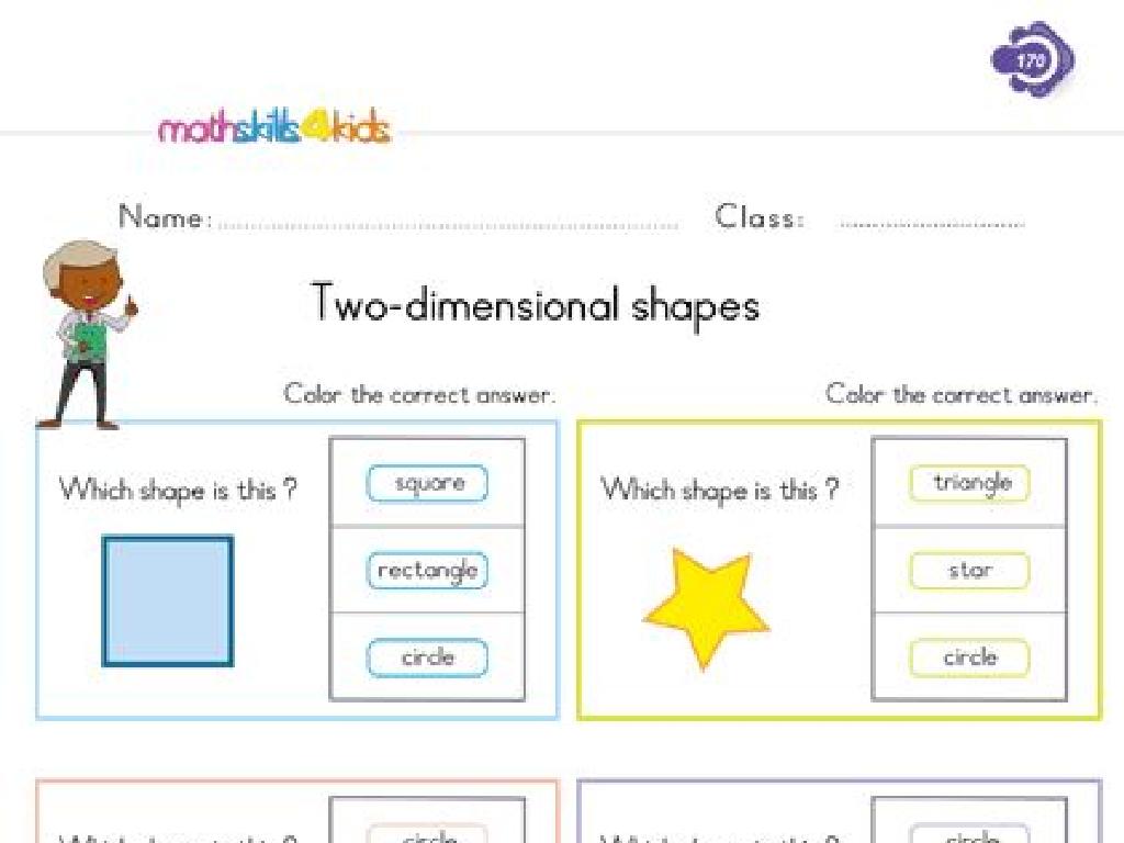 kids 2d shapes worksheet