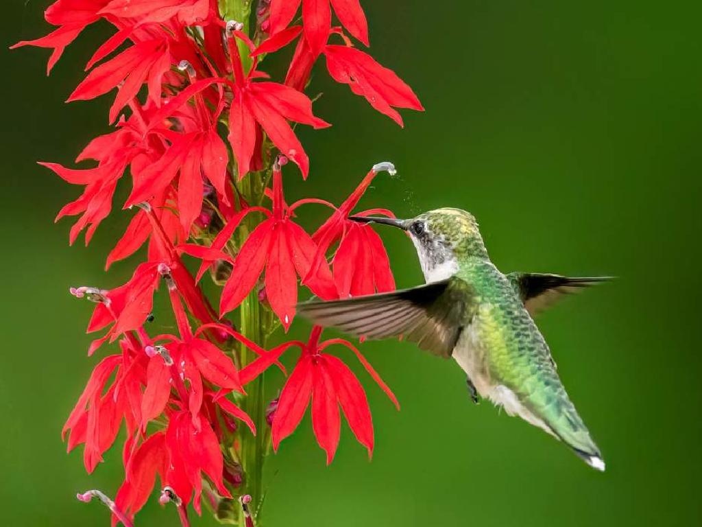 hummingbird red flowers