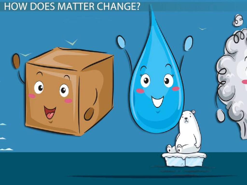 states of matter cartoon