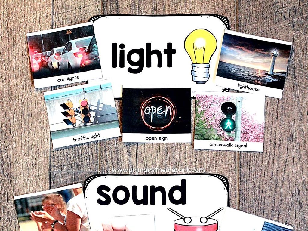 light sound education cards