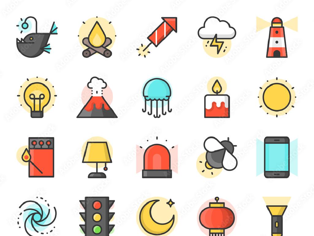 anglerfish icons collection