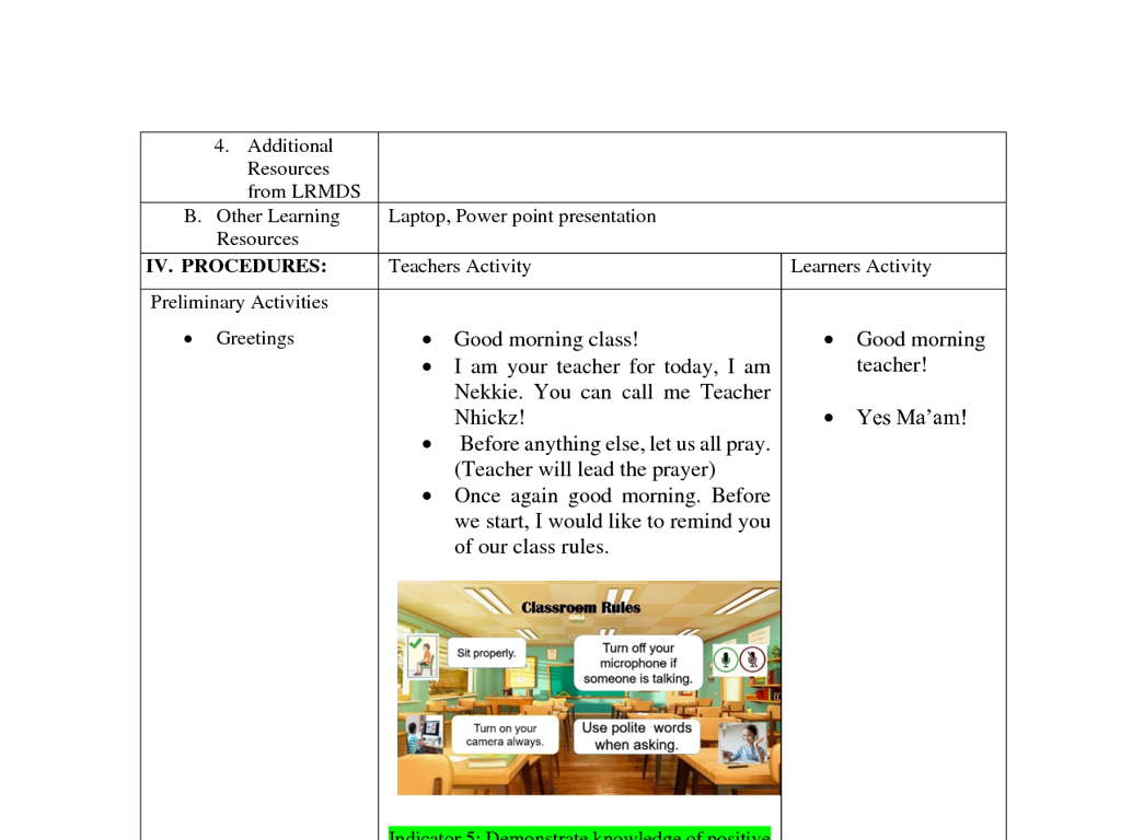 teacher learner activities