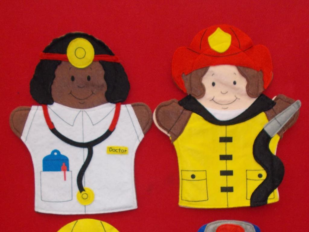 doctor firefighter puppets