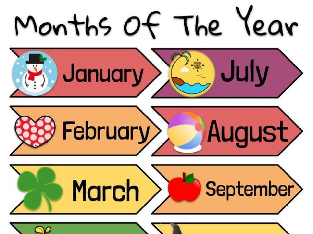 months icons set