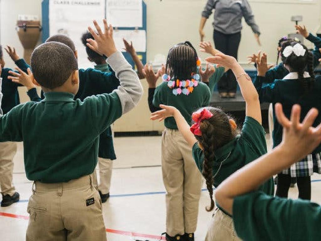 students raising hands