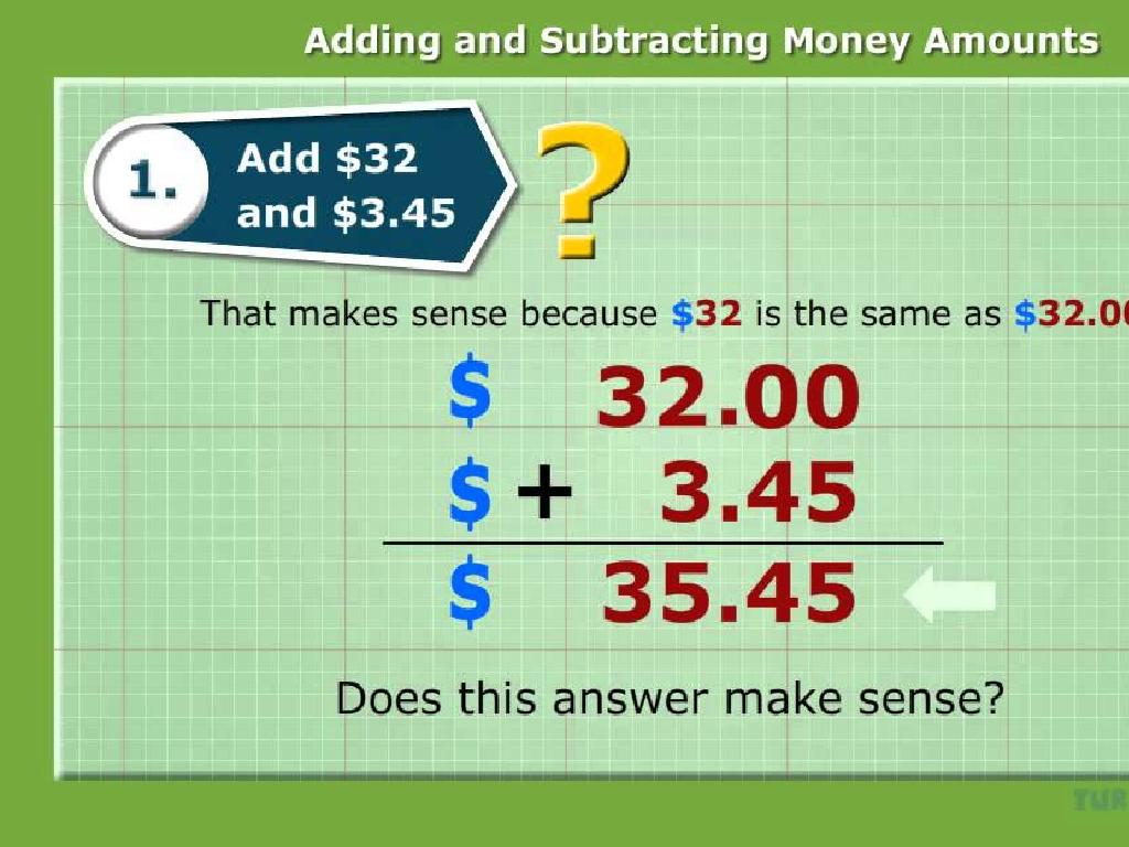 money math exercise