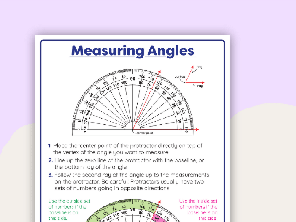 protractor angle measurement