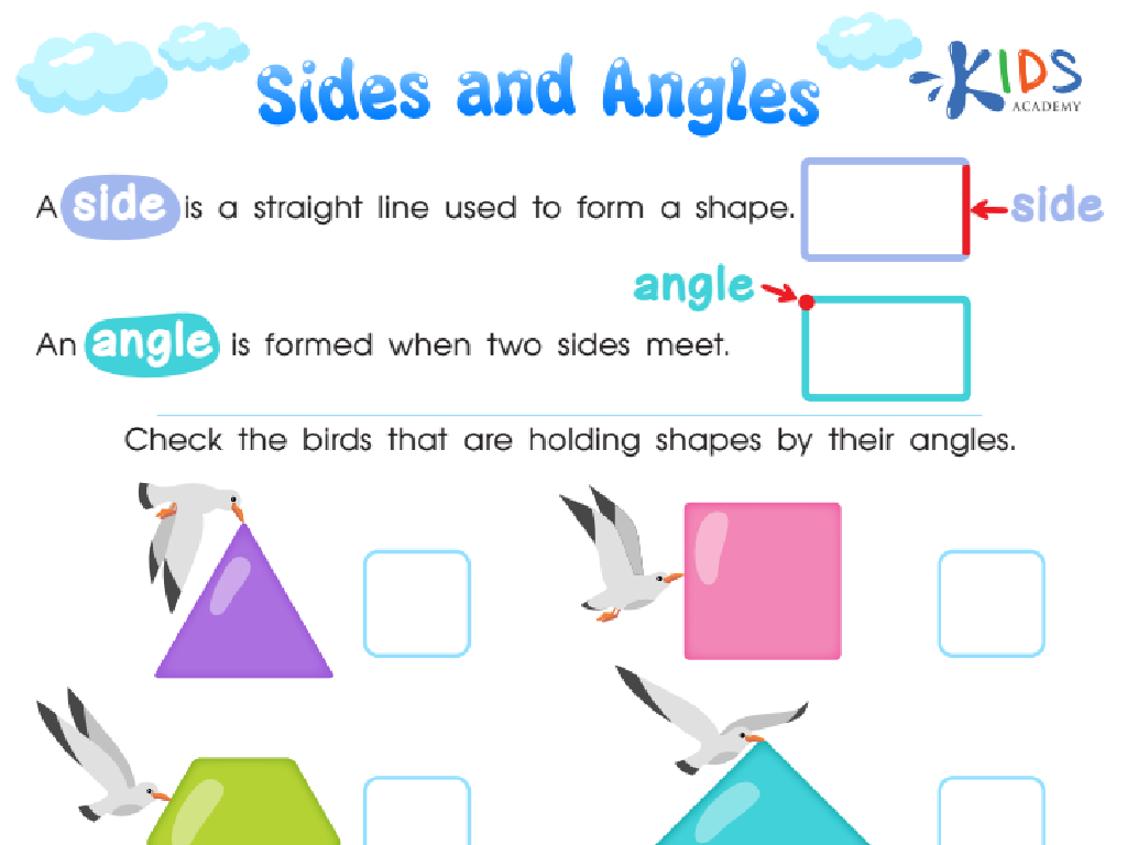 sides angles worksheet