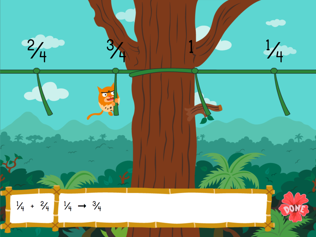 cat fractions tree