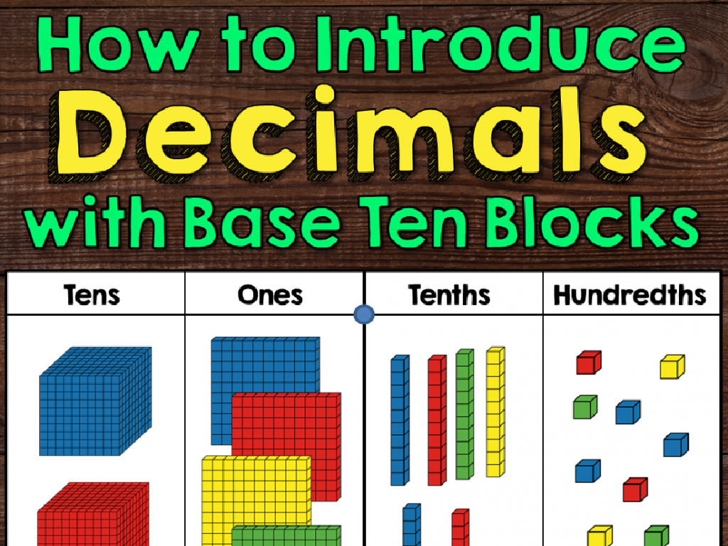 decimals base ten blocks