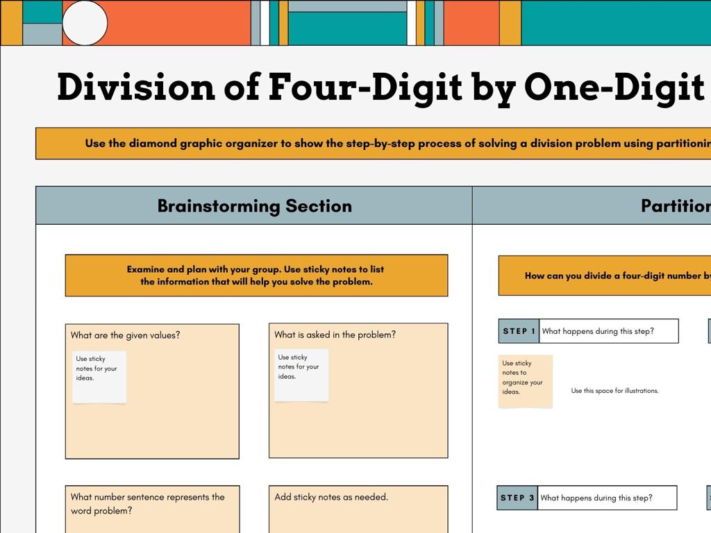 four-digit division worksheet