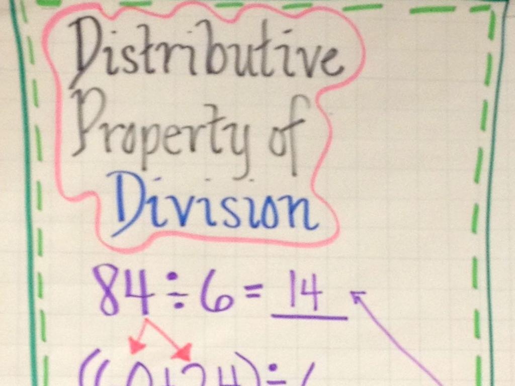 division distributive chart