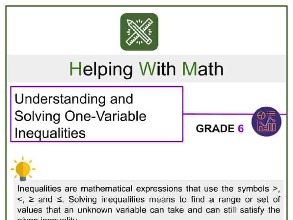 math inequalities worksheet