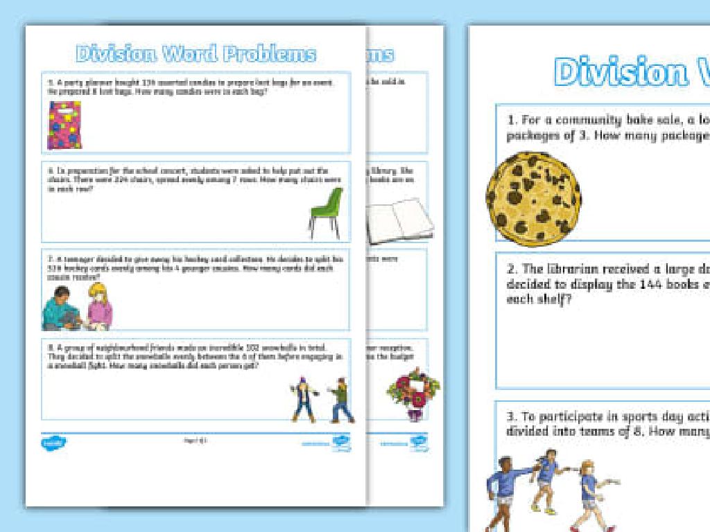 division worksheets illustrations