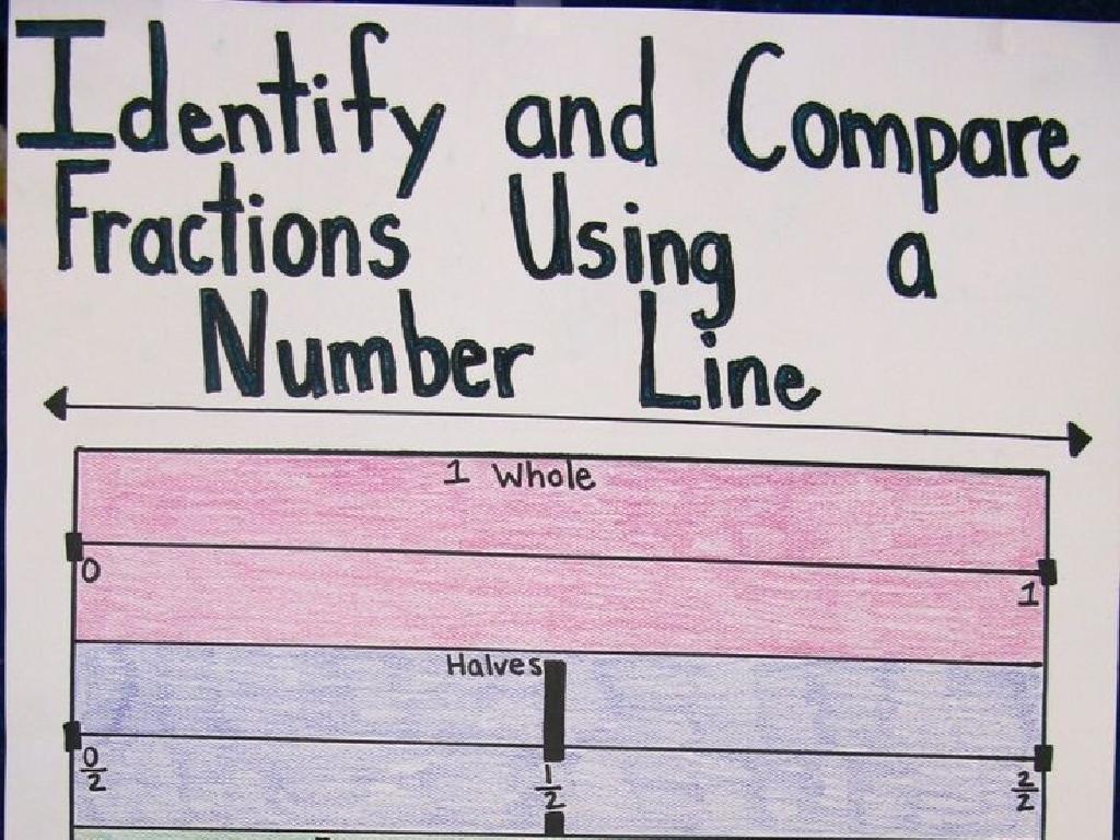 fraction number line poster