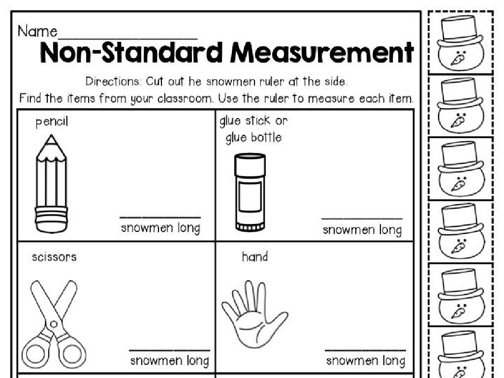 snowman ruler worksheet