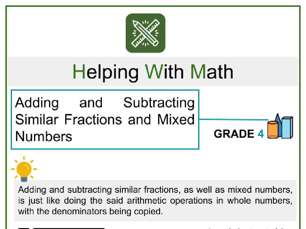 grade 4 fractions lesson