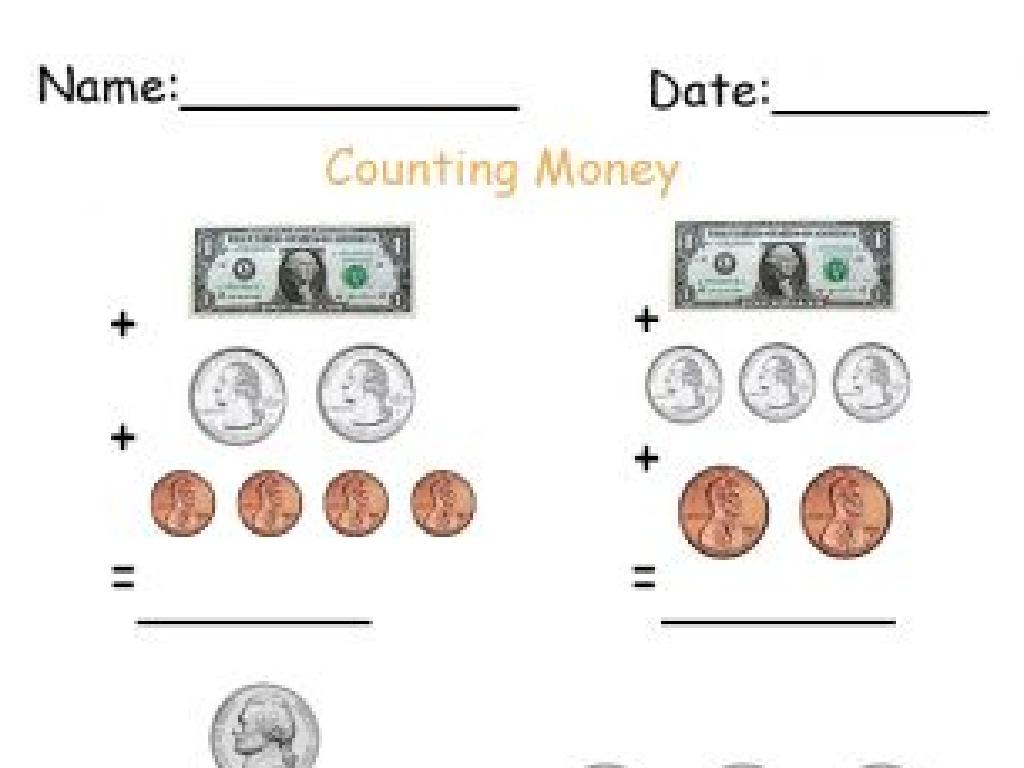 coin dollar worksheet