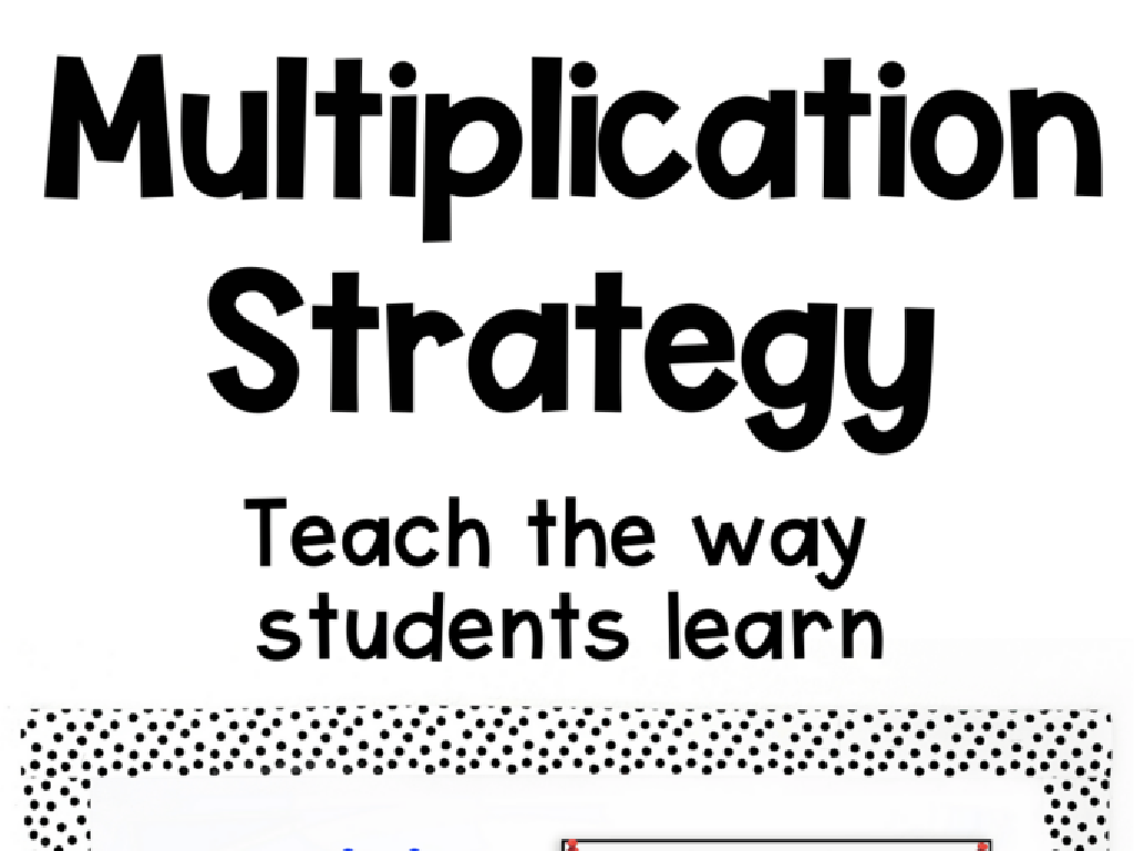 multiplication strategy poster