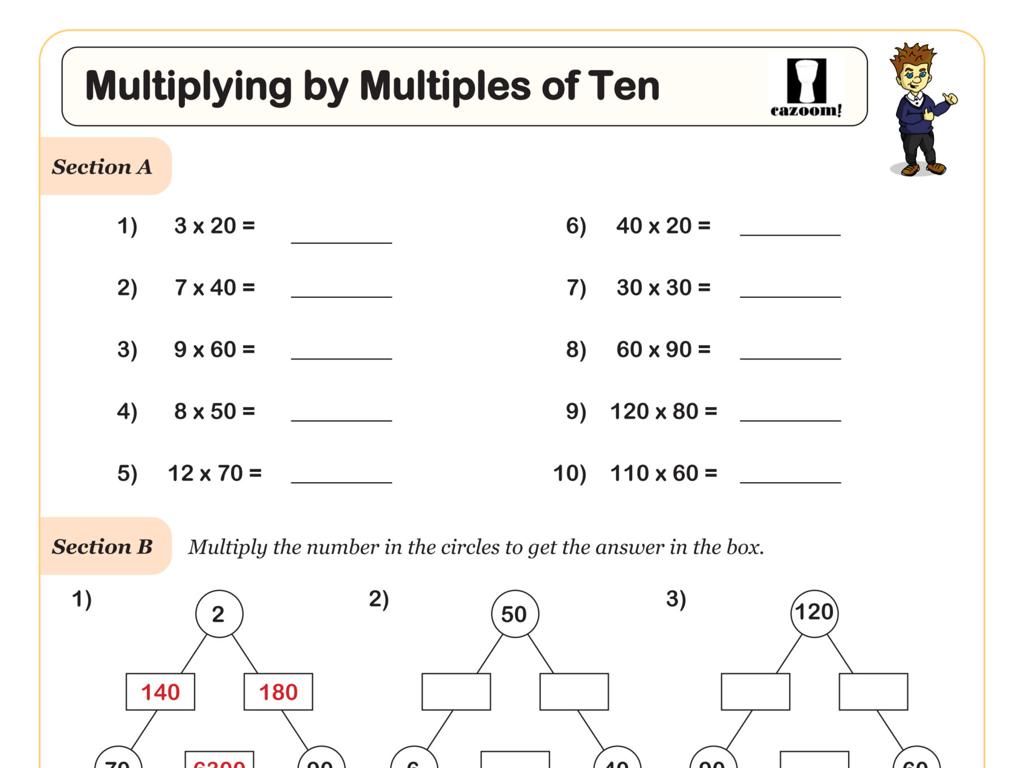 multiplication problems worksheet