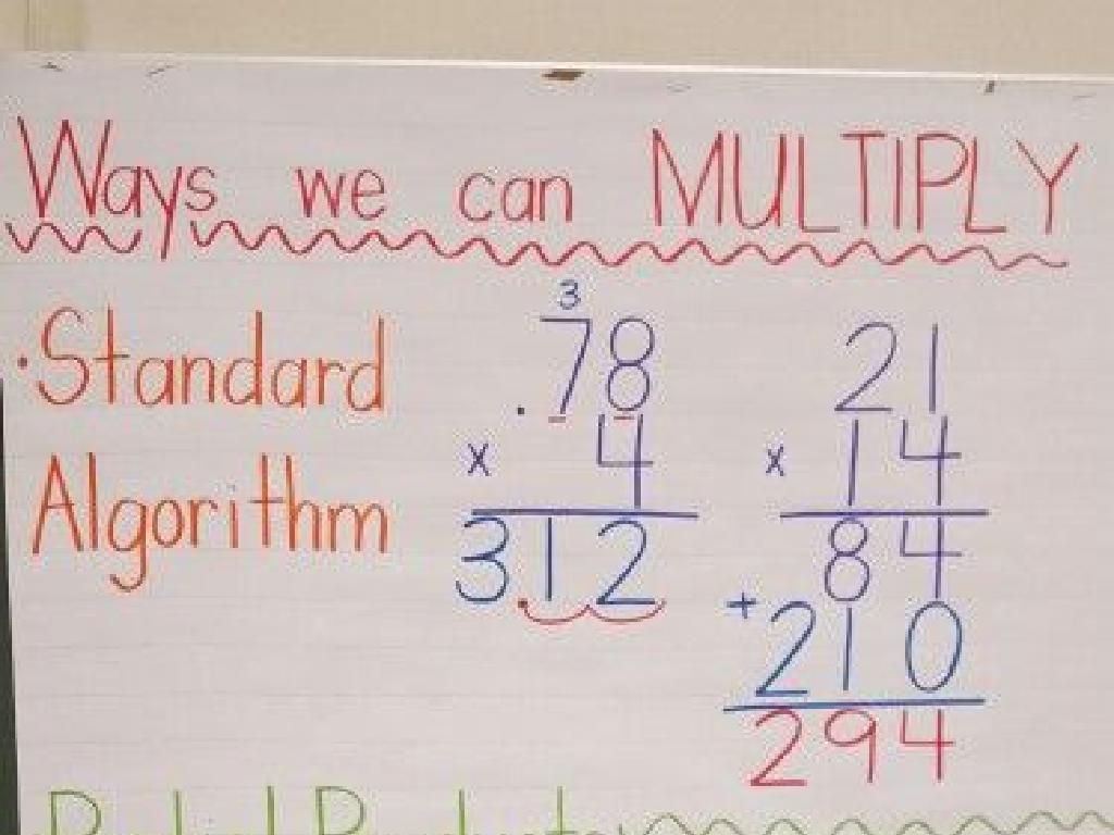 whiteboard multiplication strategies