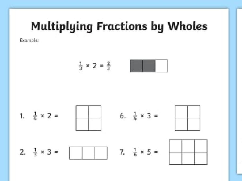 fraction multiplication worksheet