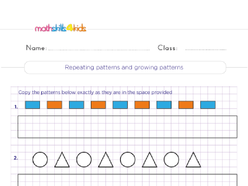 kids repeating patterns