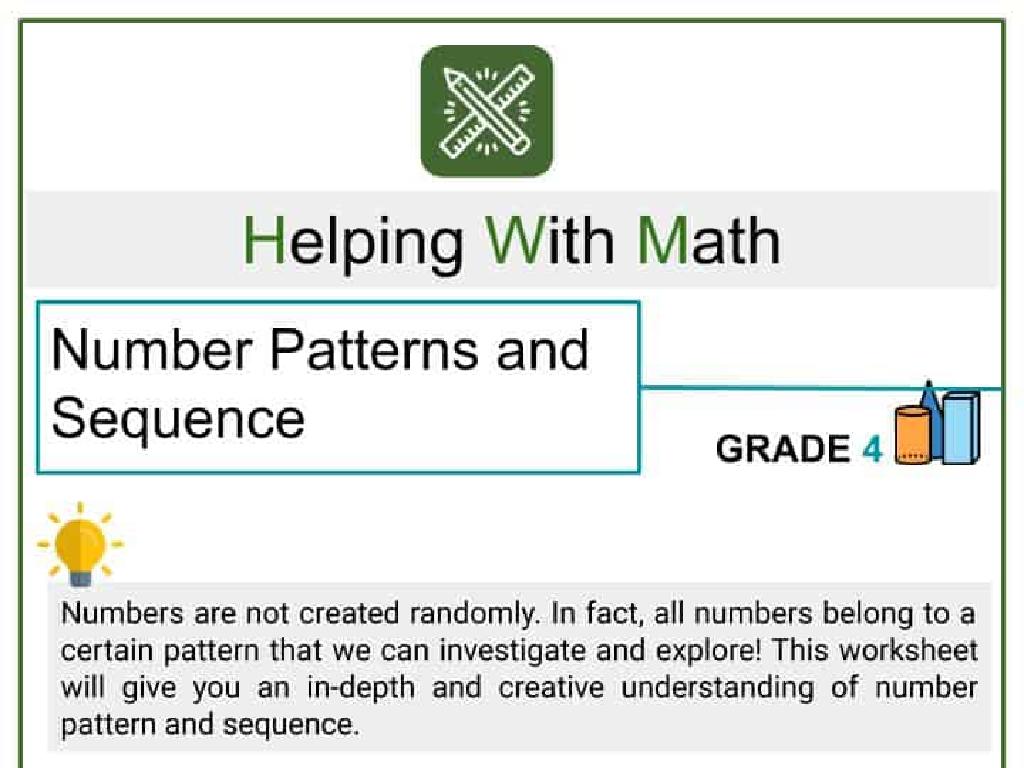 grade 4 math patterns