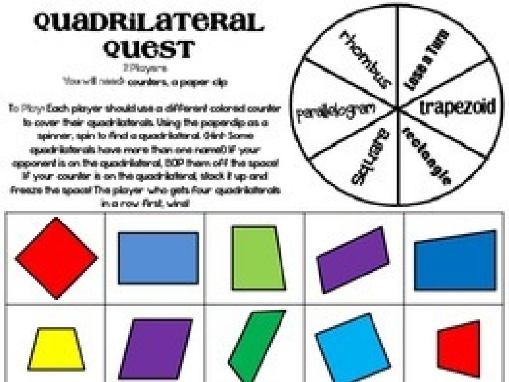 quadrilateral spinner game