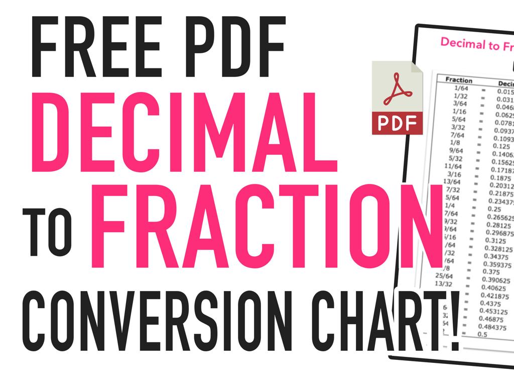 decimal fraction chart