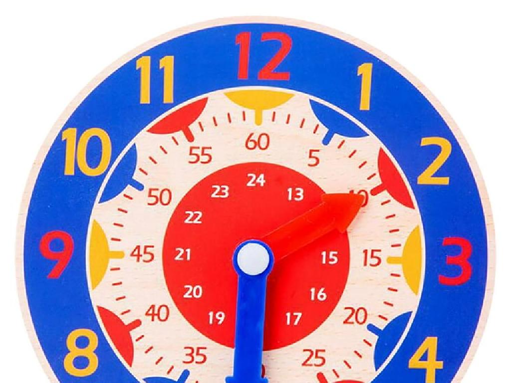 colorful wooden clock