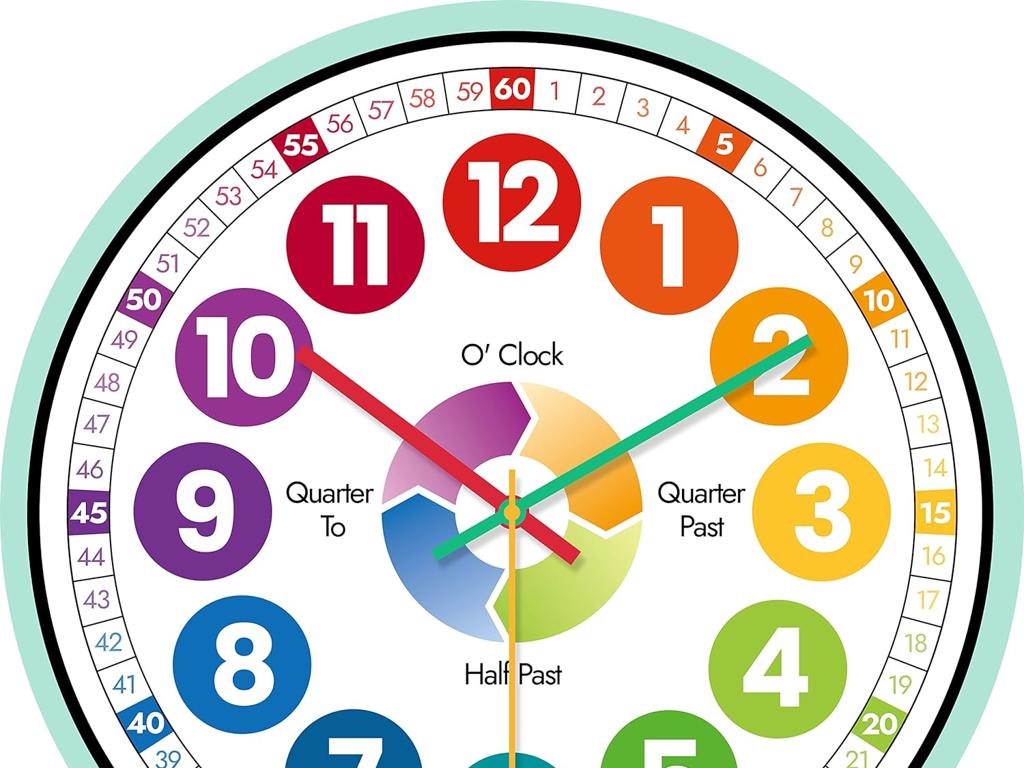 colorful teaching clock