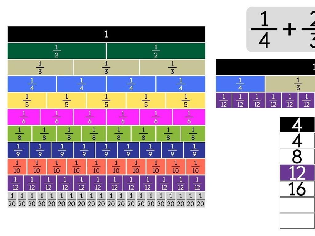 colorful fraction blocks