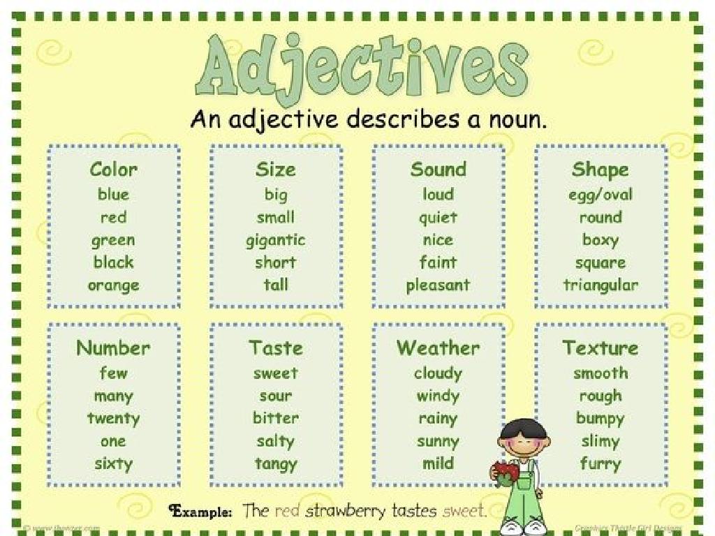 adjectives chart examples