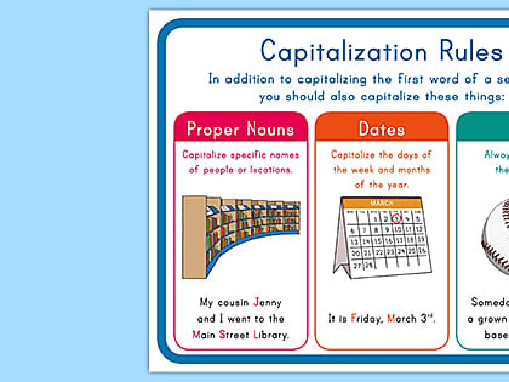 capitalization rules chart