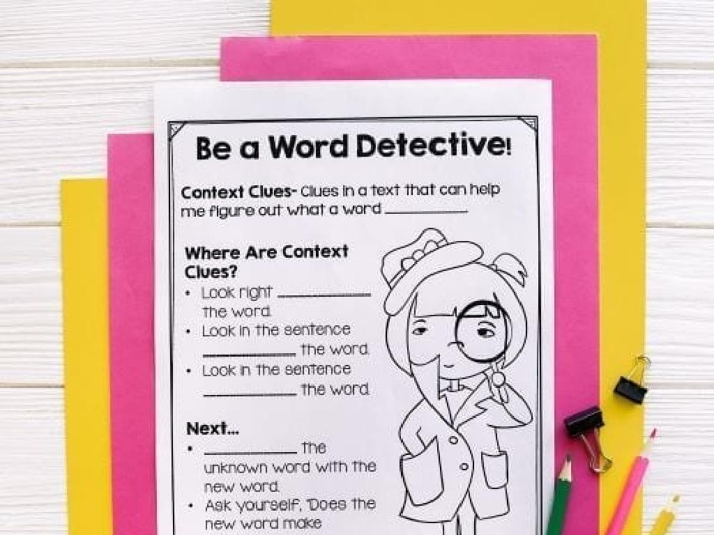 word detective worksheet