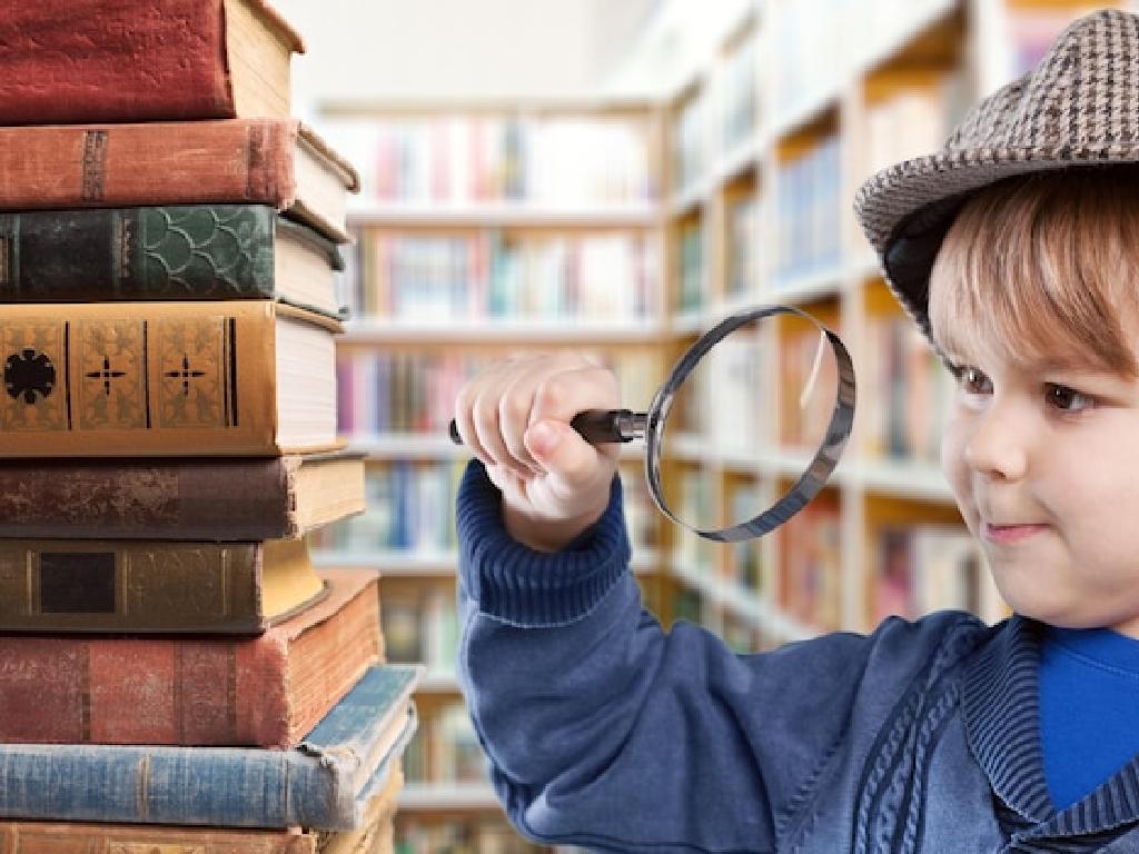 child reading magnifier