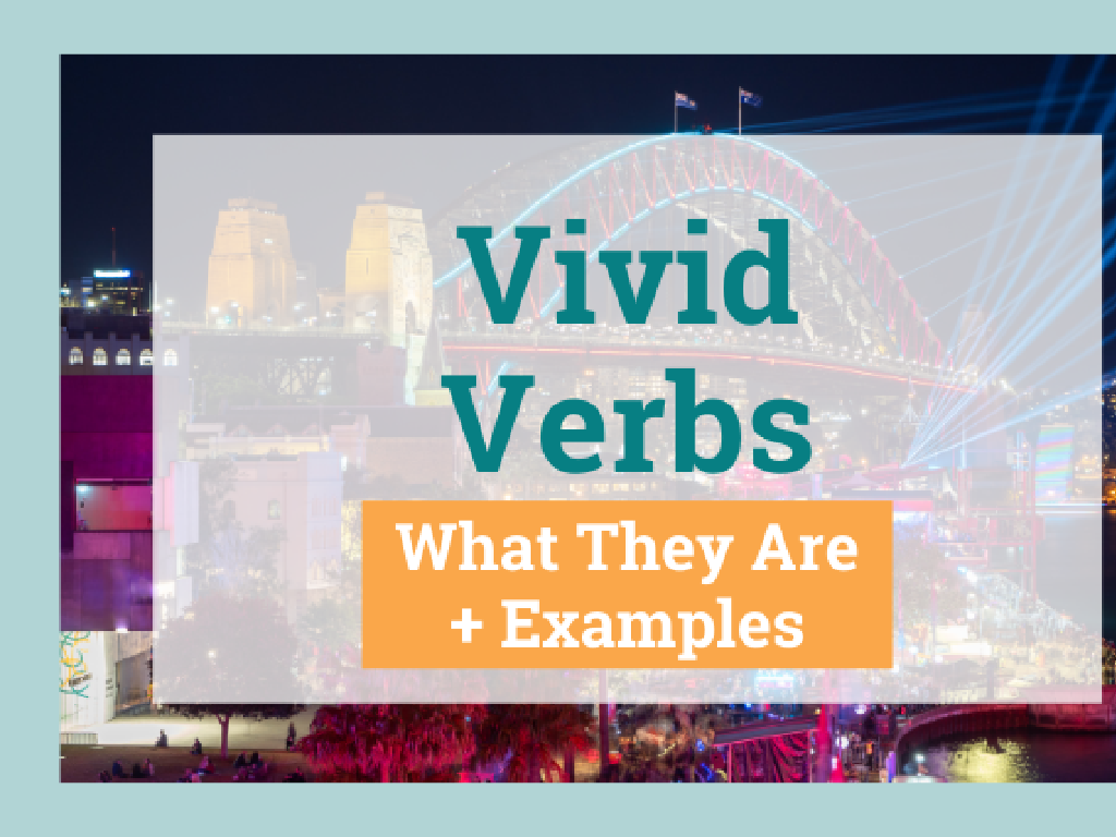 vivid verbs cityscape