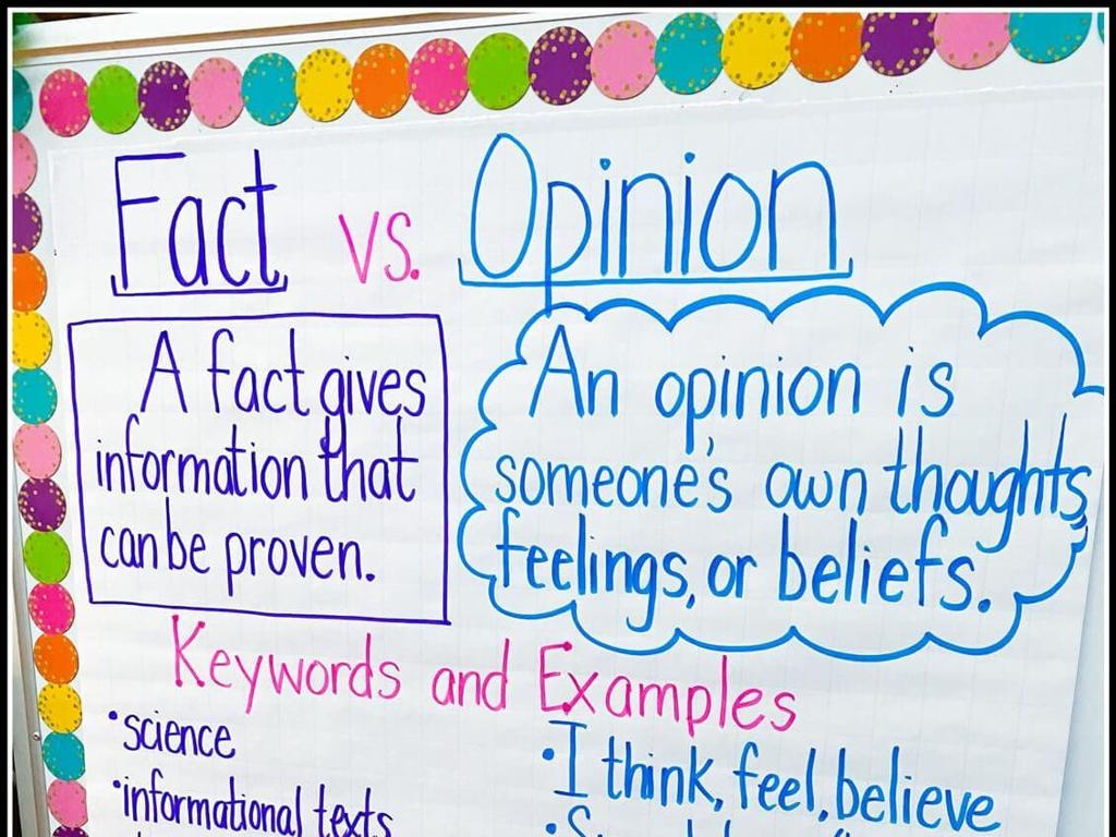 fact vs opinion poster