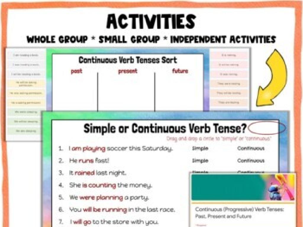 english verb tense activities