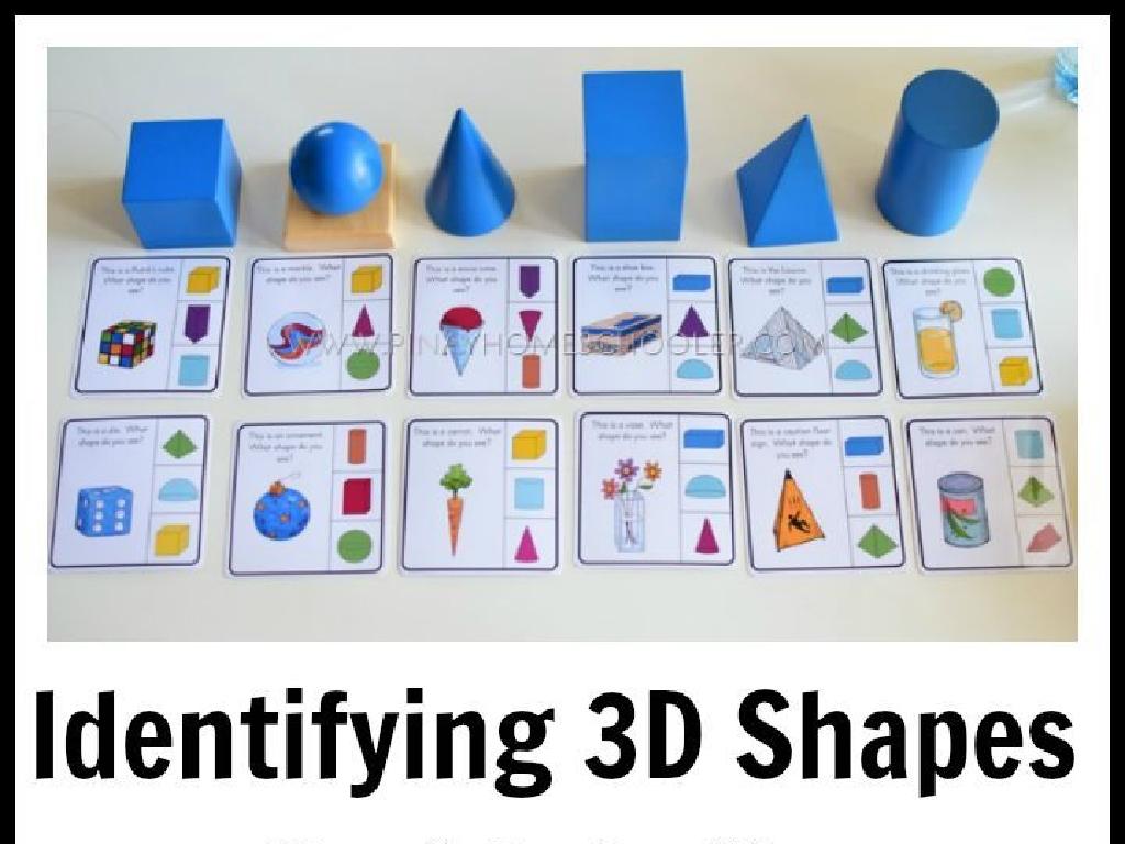 3d shapes activity cards