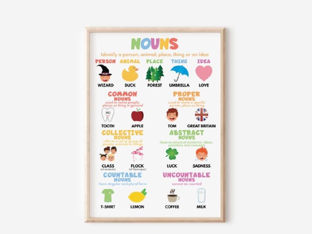 types of nouns poster